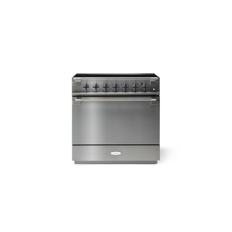 Elise 36 Induction Stainless Steel with Black Knobs