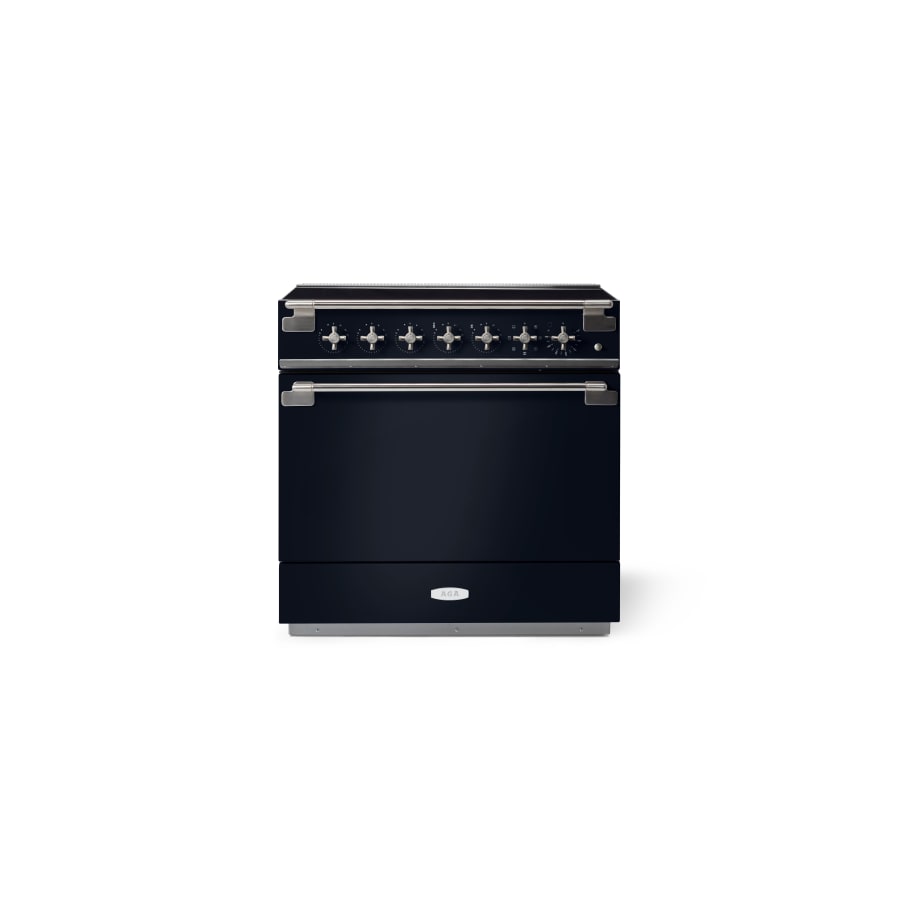 Elise 36 Induction Gloss Black with Brush Nickel Knobs