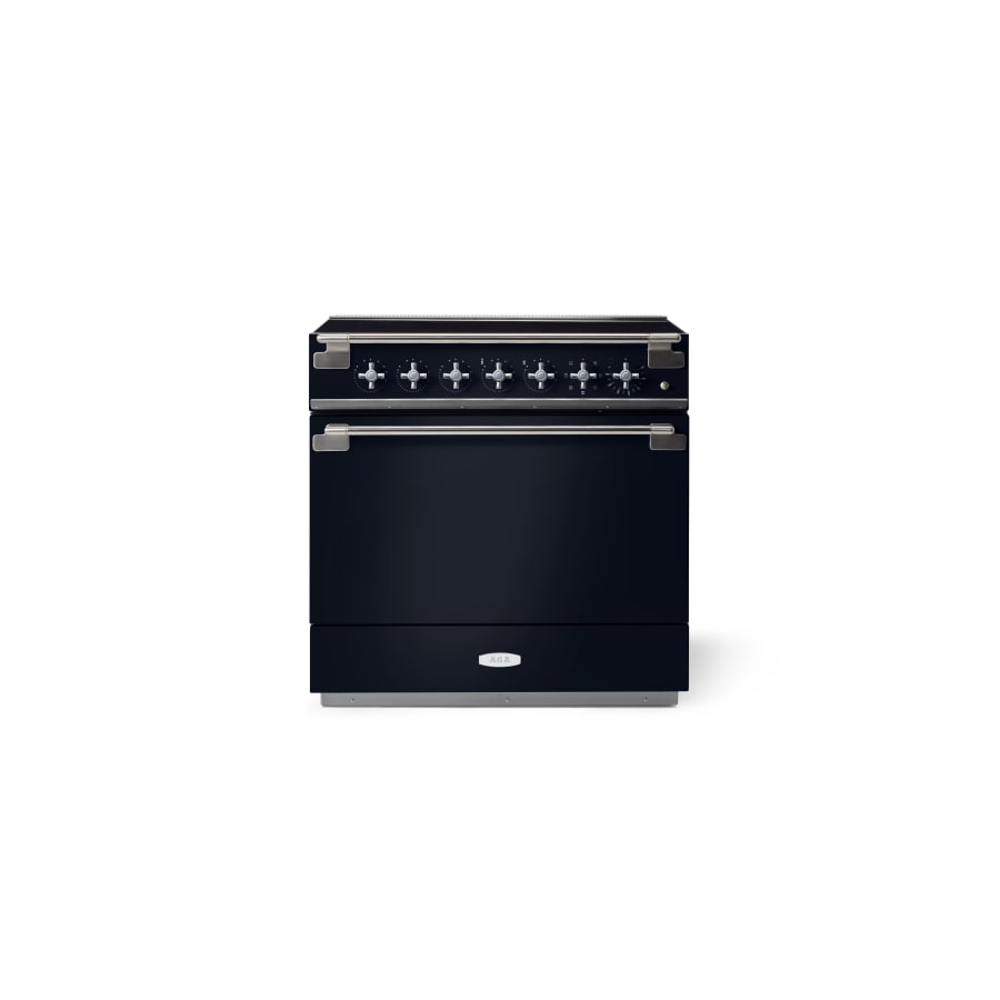 Elise 36 Induction Gloss Black with Chrome Knobs