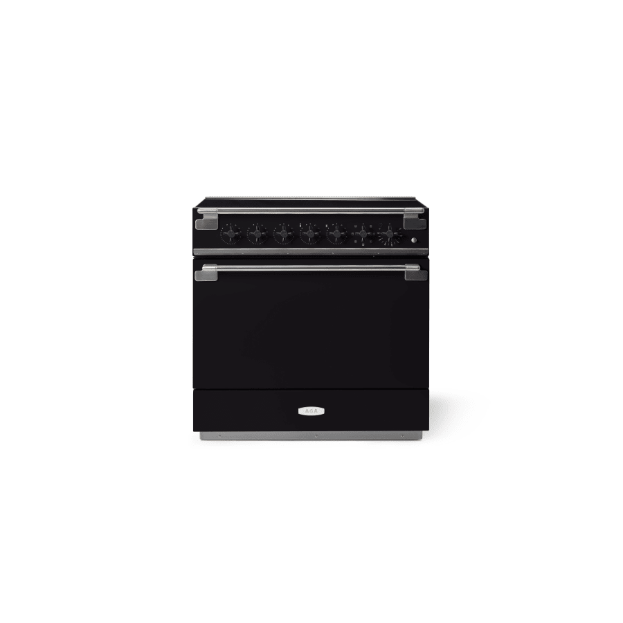 Elise 36 Induction Matte Black with Black Knobs