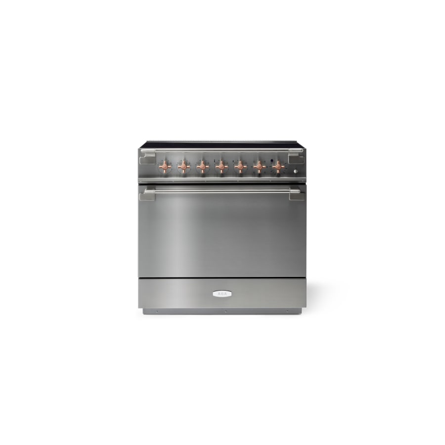 Elise 36 Induction Stainless Steel with Copper Knobs