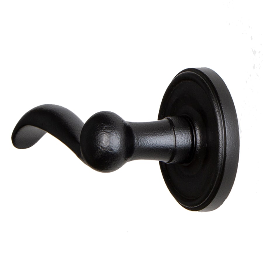 Loch Rosette Black Iron Door Handleset Combo Pack with Tine Door Lever