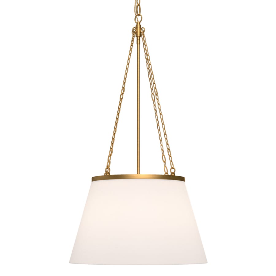 Alora Lighting Speakeasy 18" Wide Pendant with Linen Shade Aged Gold