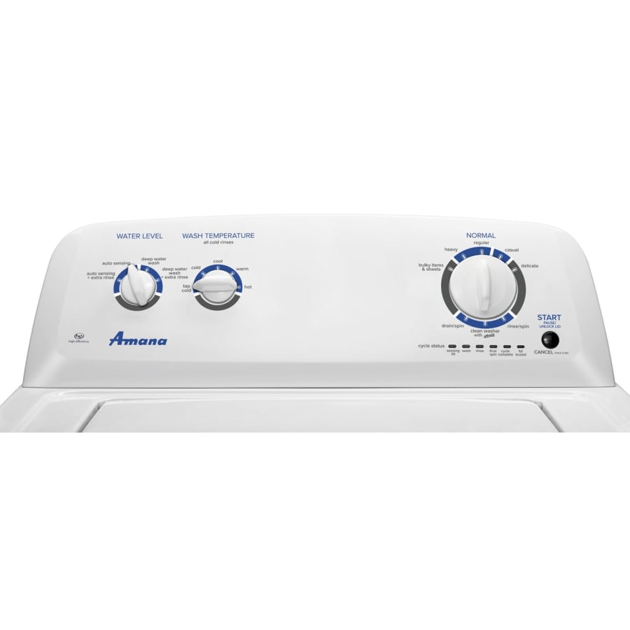 Amana ntw4516fw washer & amana ned4655ew dryer top