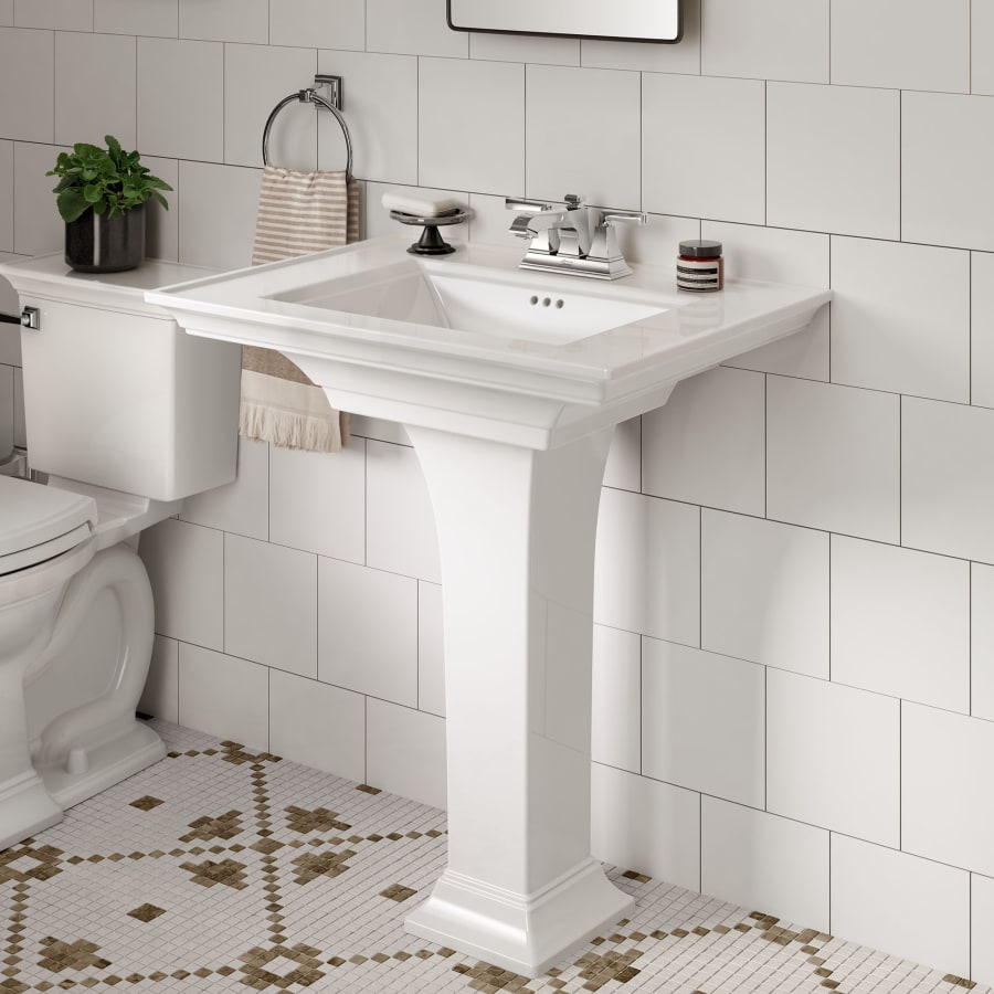 American Standard Boulevard 24" Pedestal Lavatory Sink With