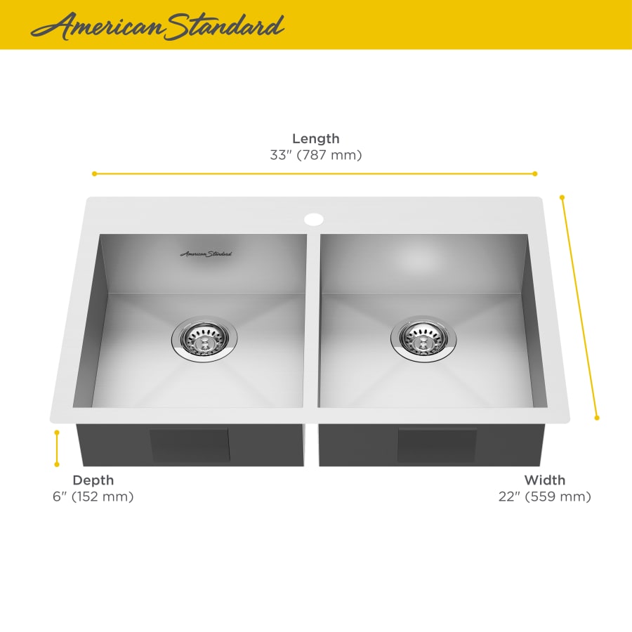American Standard 18DB6332211.075 Edgewater 33-11/16