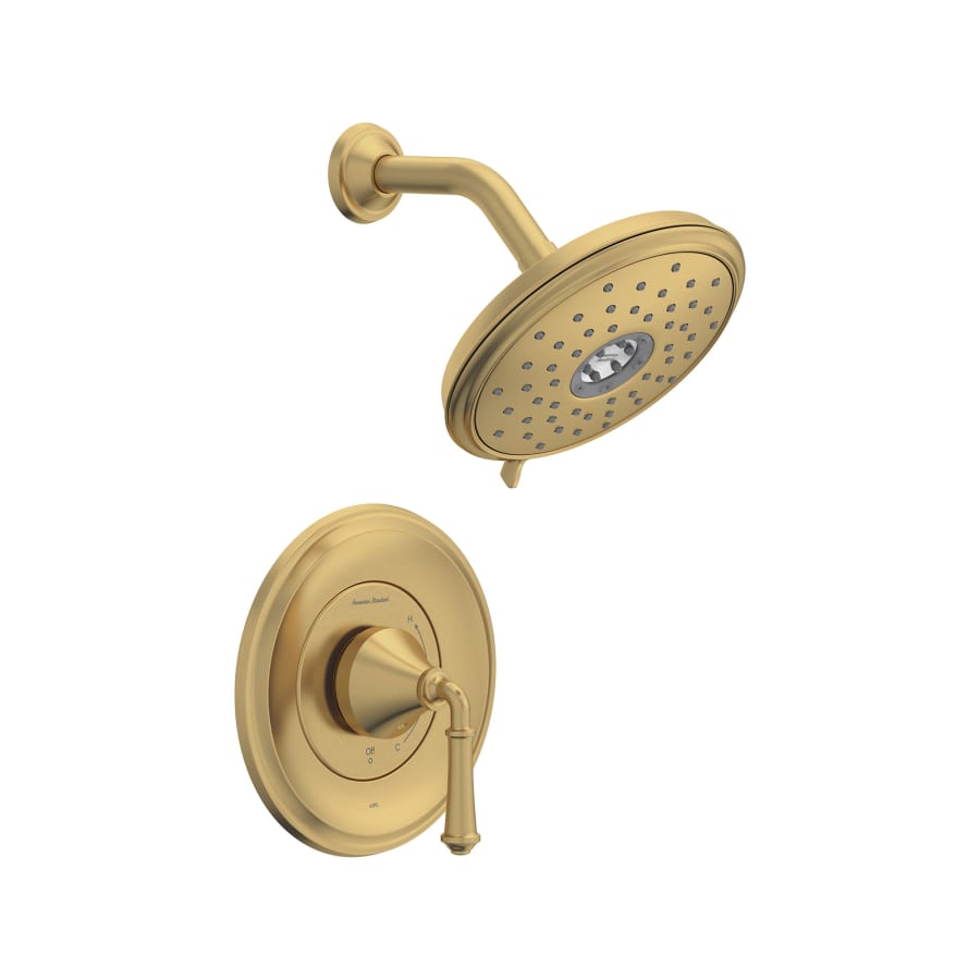 American Standard Delancey Shower Only Trim Package with 1.8 GPM Multi Function Shower Head Brushed Cool Sunrise