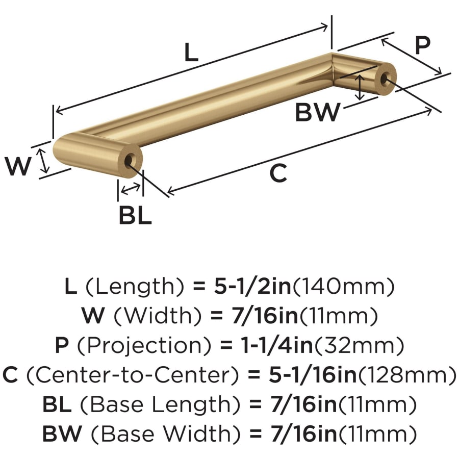 Amerock BP36853CZ Revolve 5-1/16 Inch Center to Center