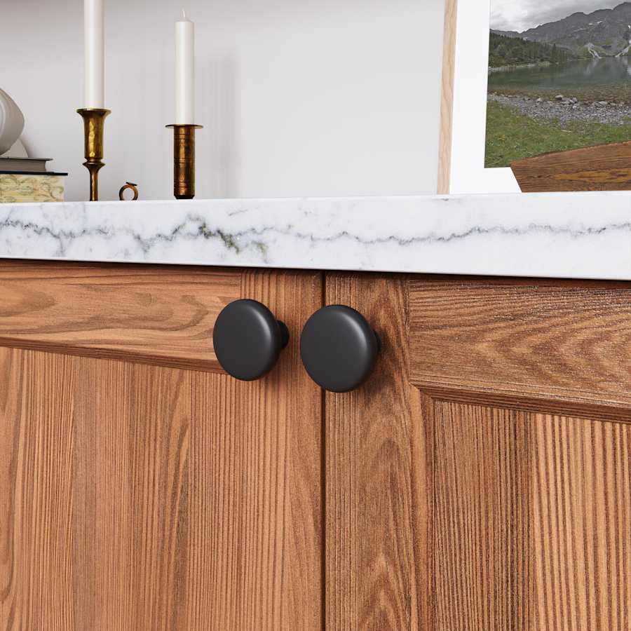 Amerock BP53005AS Edona 1-1/4 Inch Mushroom Cabinet Knob