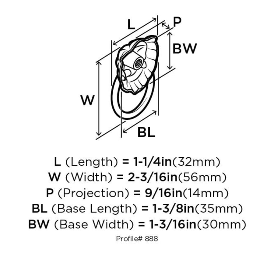 Amerock-BP888-Dimensions of Back View