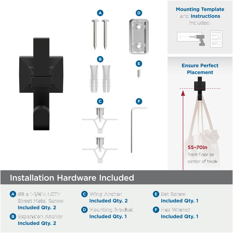 Amerock HBX36686BBZG10 Burbank Single Robe Hook | Build.com