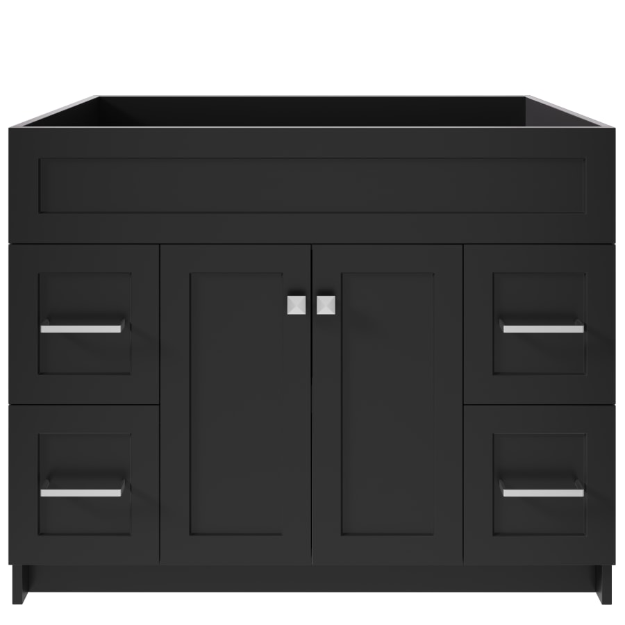 Ariel Hamlet 42" Single Free Standing Vanity Cabinet Only - Less Vanity Top Black