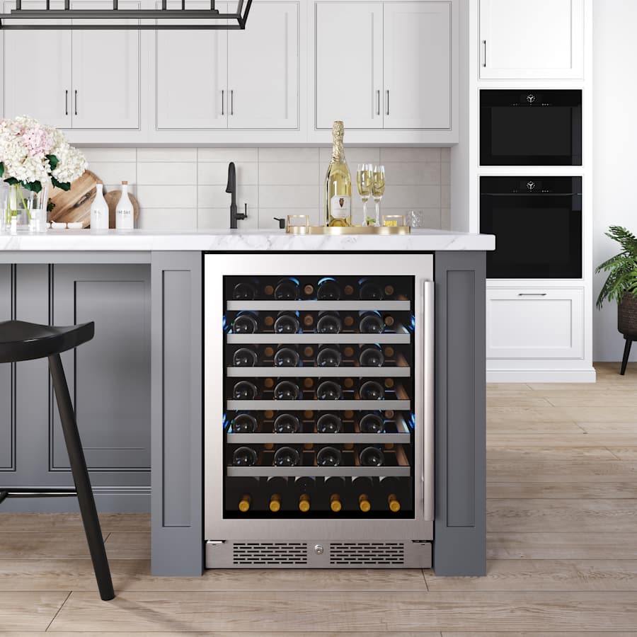 Avallon AWC242SPRGLH 24 Inch Wide 53 Bottle Capacity Single Zone