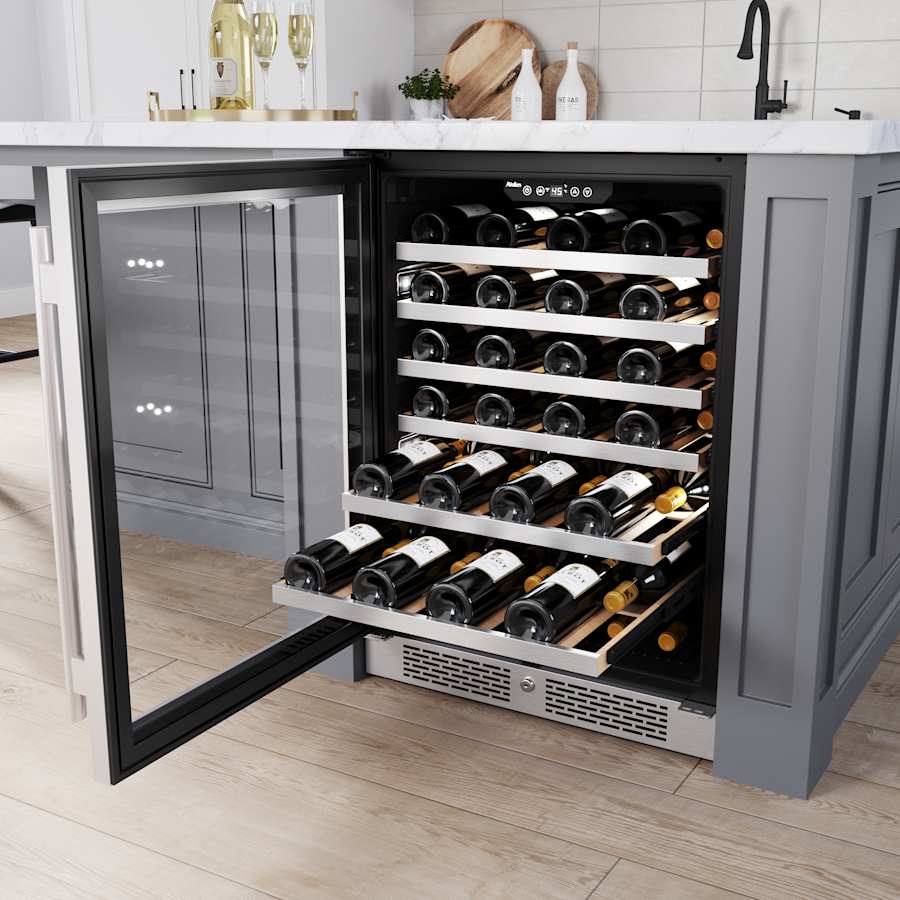 Avallon AWC242SPRGLH 24 Inch Wide 53 Bottle Capacity Single Zone