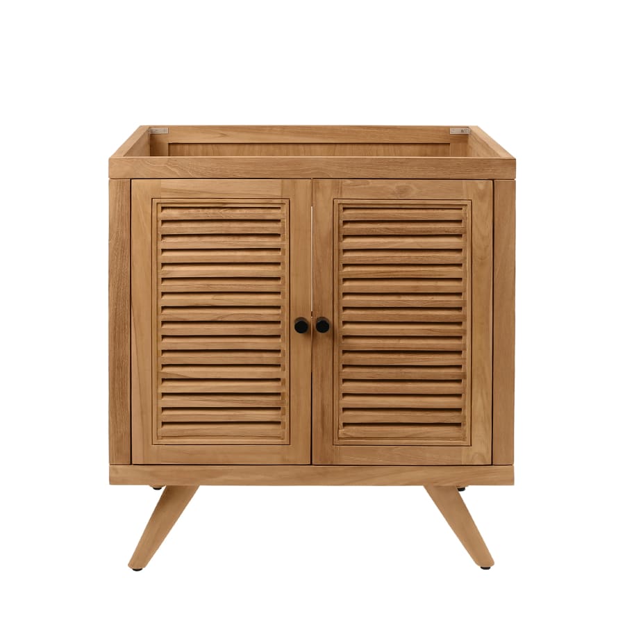 Avanity Harper 30" Single Free Standing Wood Vanity Cabinet Only - Less Vanity Top Natural Teak