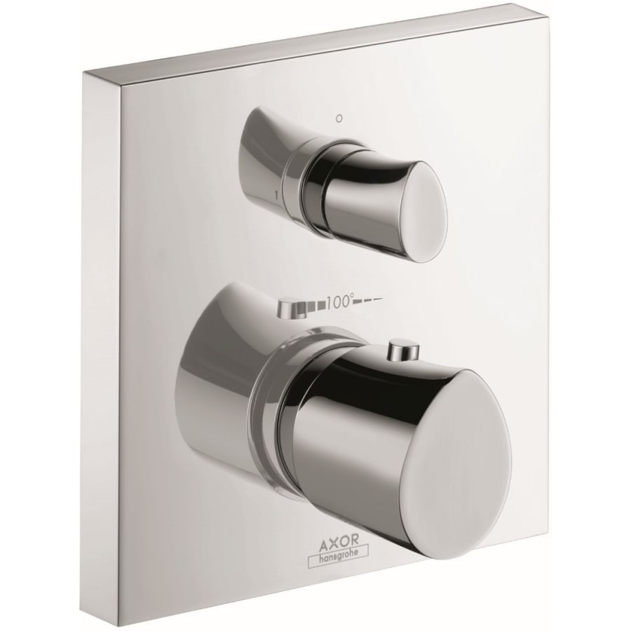 Axor Starck Organic Thermostatic Valve Trim with Integrated Volume Control Less Valve - Engineered in Germany, Limited Lifetime Warranty Chrome