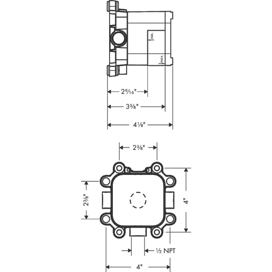 axor-26909-hansgrohe-26909-dimensional-drawing-152 axor-26909-hansgrohe-26909-dimensional-drawing-152