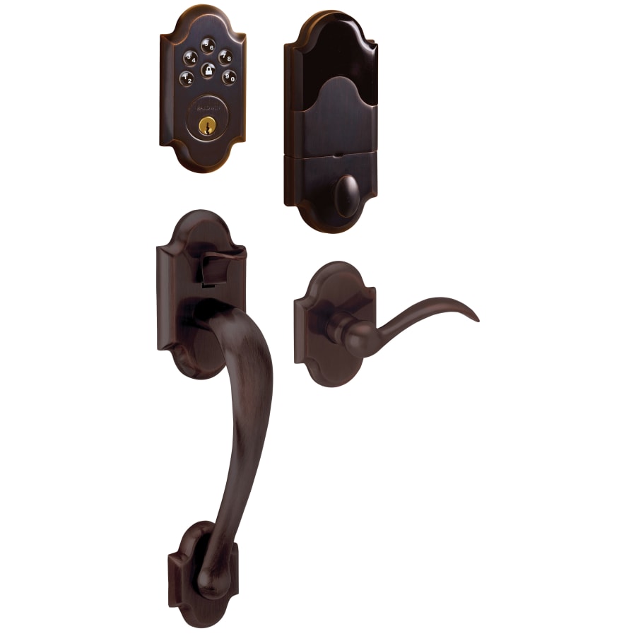 Baldwin Boulder Electronic Deadbolt 8252.AC1 Paired with Baldwin Lower Handleset model number  85353.ACRH