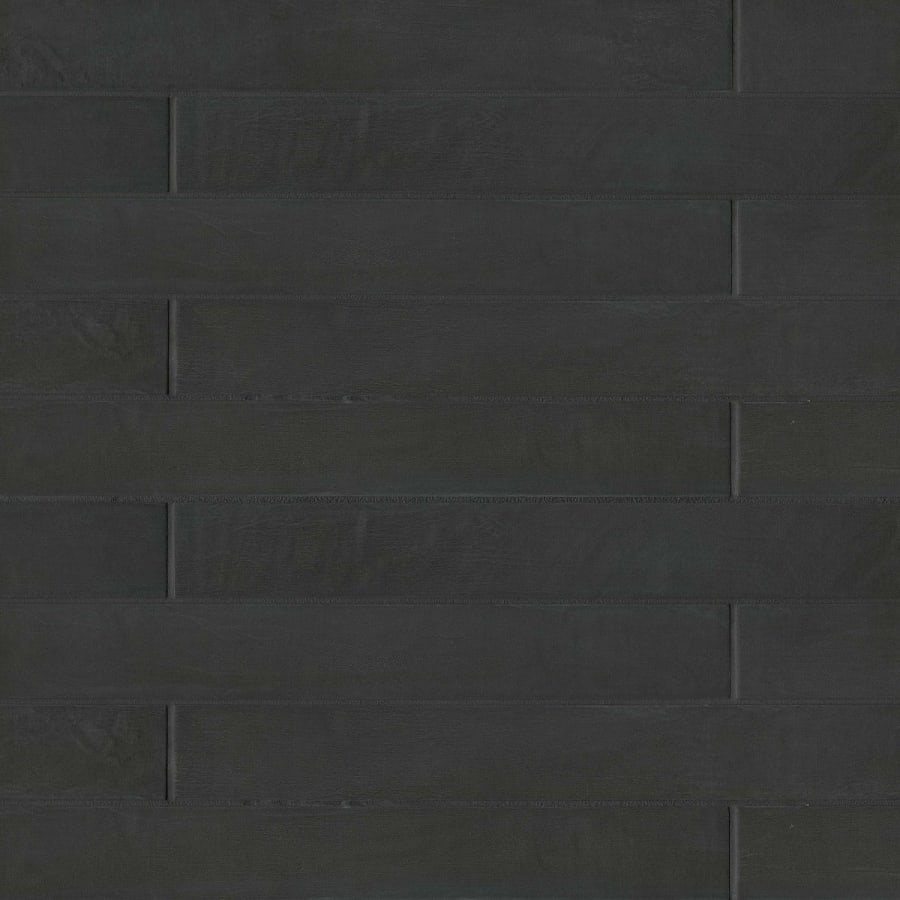 Bedrosians Allora - 3" x 24" Rectangle Floor and Wall Tile - Matte Visual - Sold by Carton (10.66 SF/Carton) Solid Black