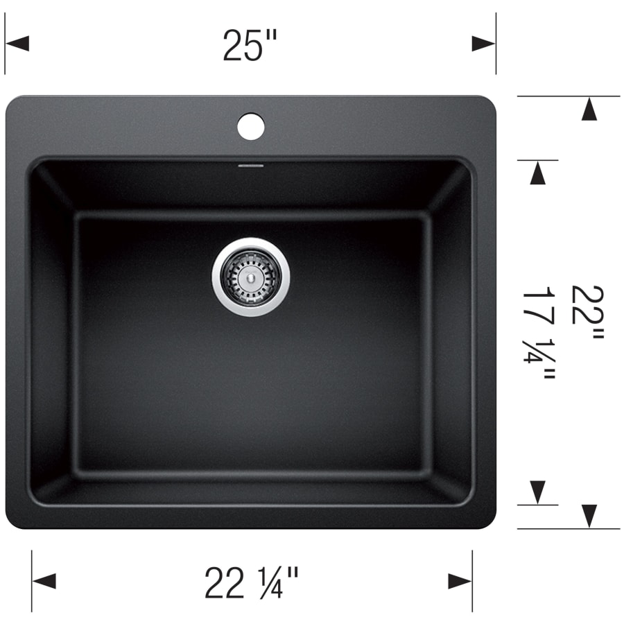 BLANCO 443071 Diamond Silgranit Super Single Undermount