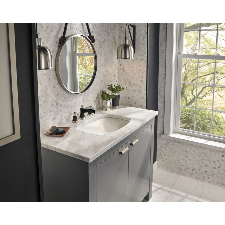 Brizo-65360LF-LHP-Installed Faucet in Luxe Nickel/Matte Black