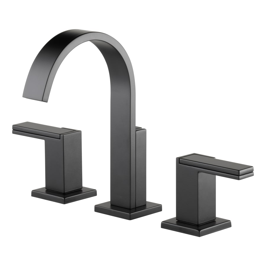 Brizo-65380LF-LHP-Faucet in Matte Black with Lever Handles