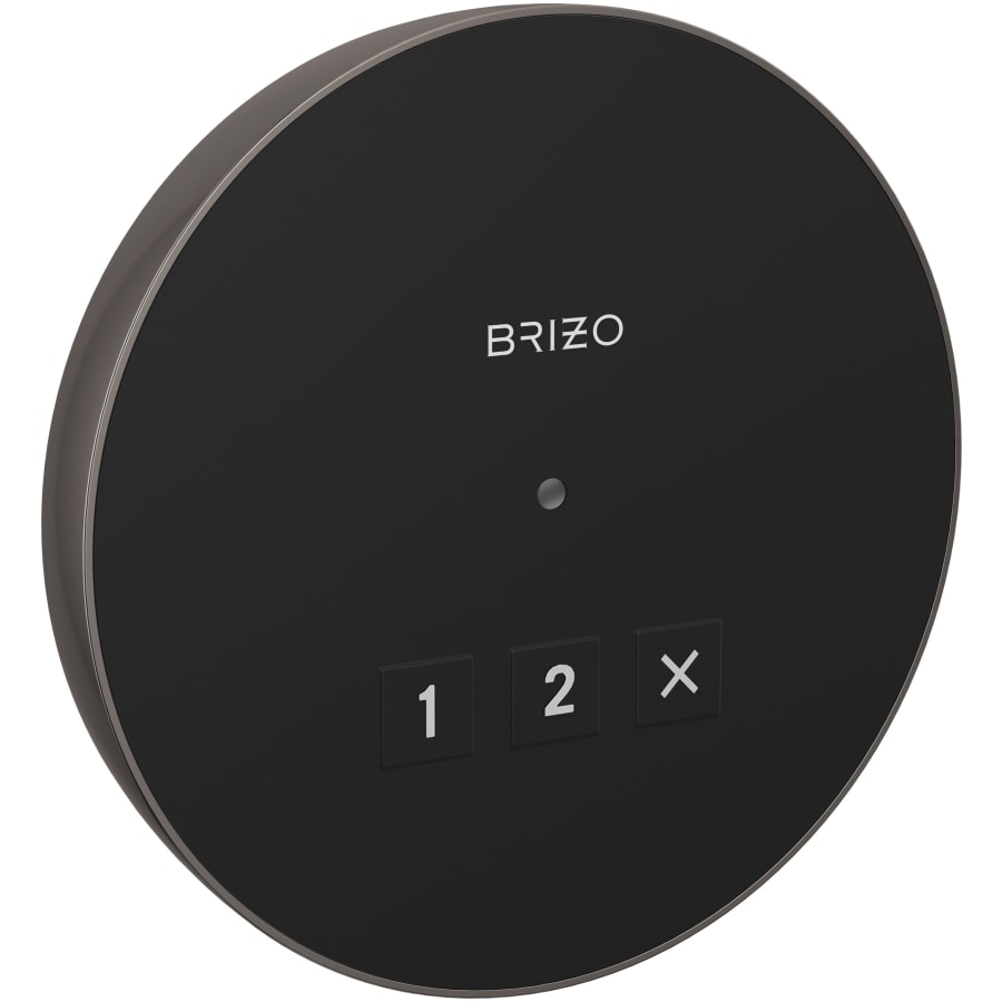 Brizo Mystix Round Auxiliary Exterior Steam Control with LED Indicator - Less Interior Interface Lumicoat Black Onyx