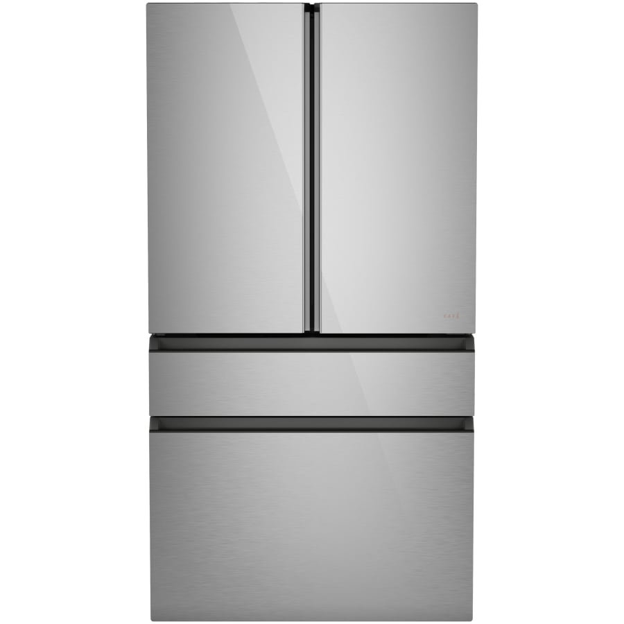 Cafe 36 Inch Wide 23.2 Cu. Ft. Energy Star Certified Bottom Freezer Refrigerator with Convertible Drawer and Dual Dispense AutoFill Pitcher Platinum Glass
