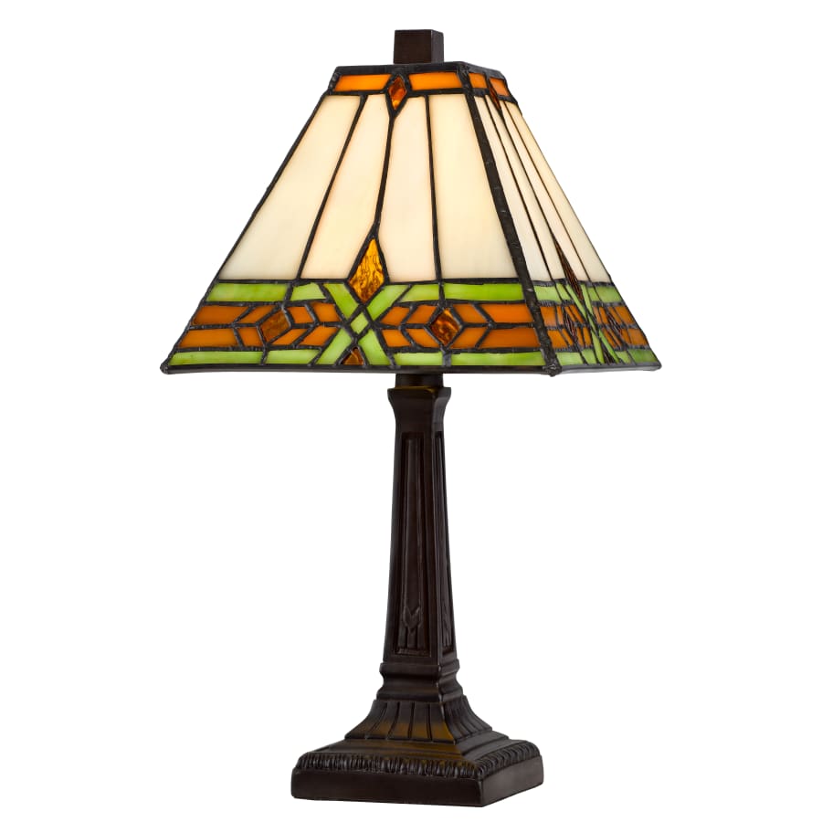 Cal Lighting Tiffany 14" Tall Tiffany Table Lamp Dark Bronze