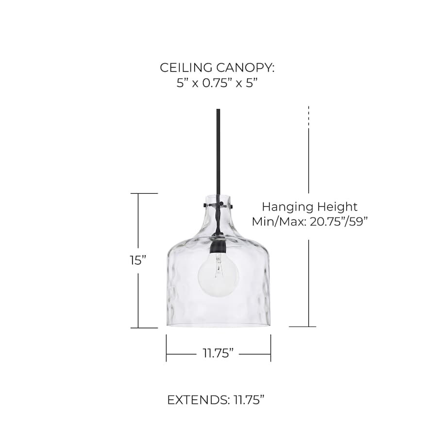 Capital Lighting 325717AD Single Light 15