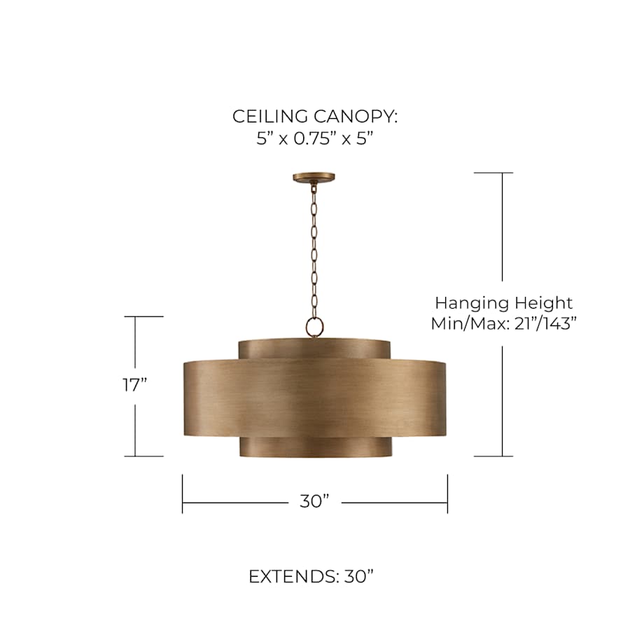 Capital Lighting 339091ML Jude 9 Light 30