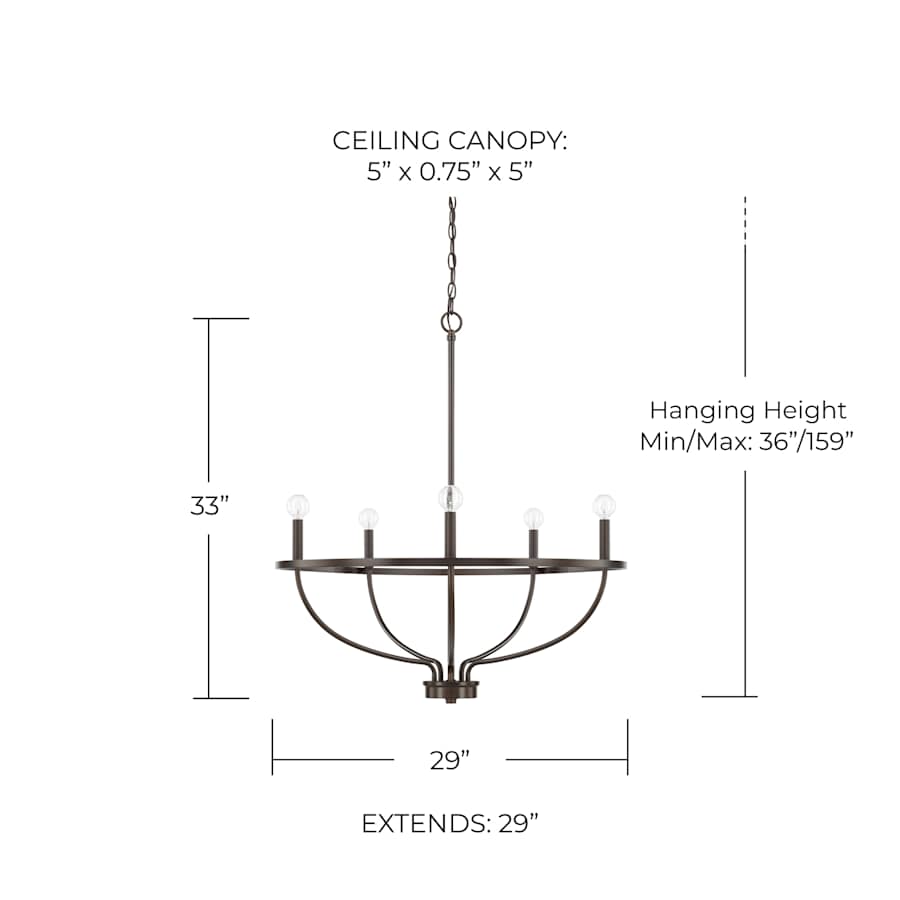 Capital Lighting 428551AD Greyson 5 Light 29