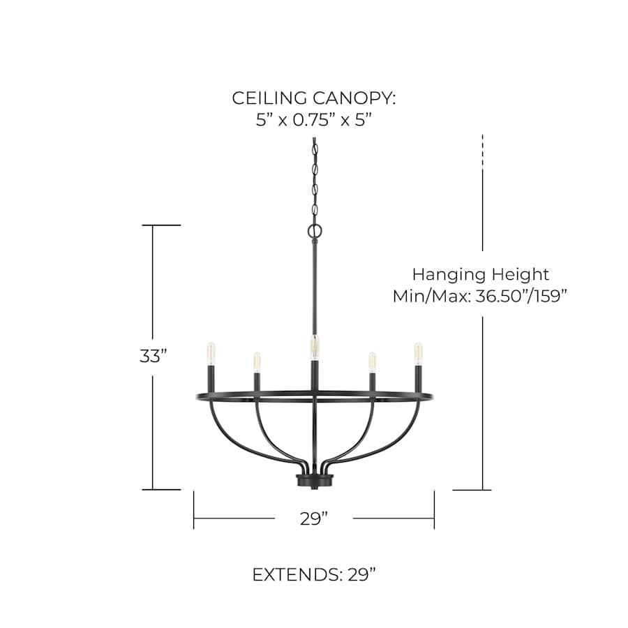 Capital Lighting 428551AD Greyson 5 Light 29