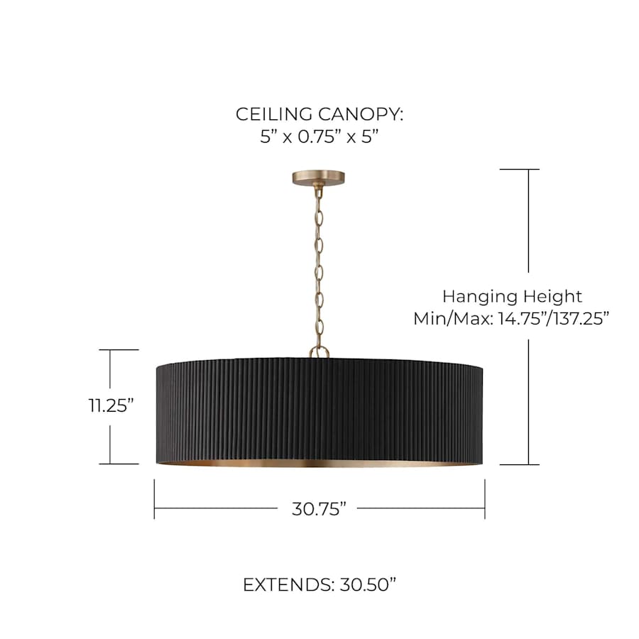 Capital Lighting 450741KR Donovan 4 Light 31