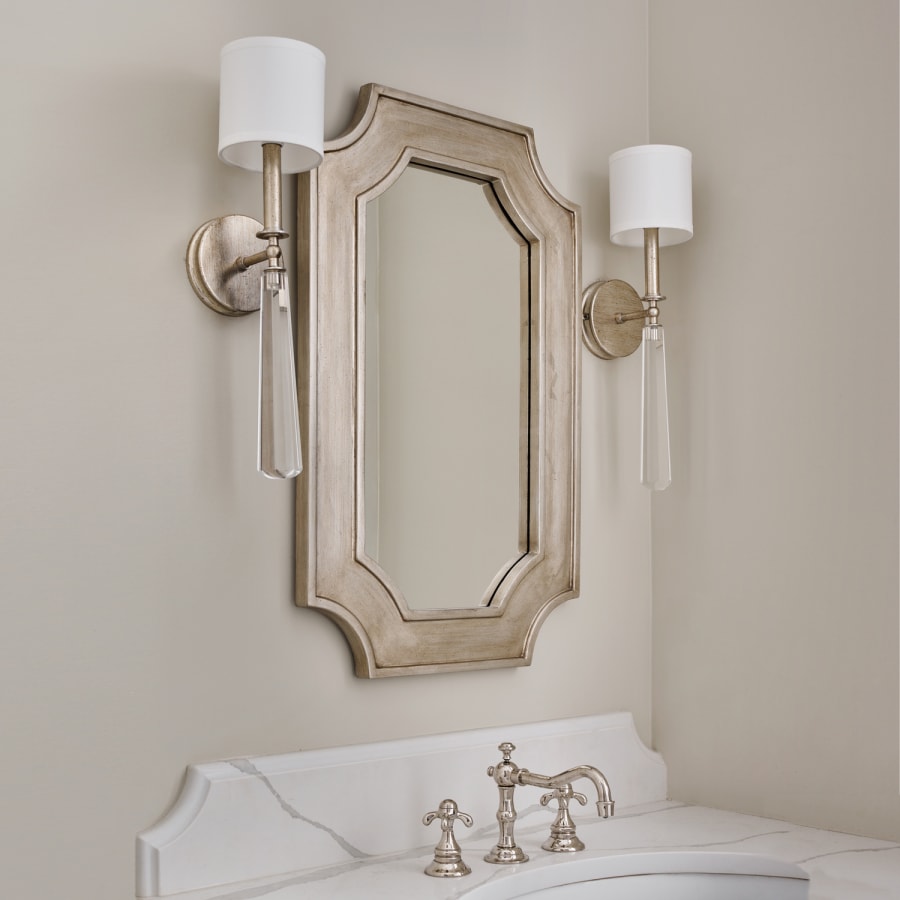 YU　② Amazon.com: Artloge Frameless Scalloped Wall Mirror