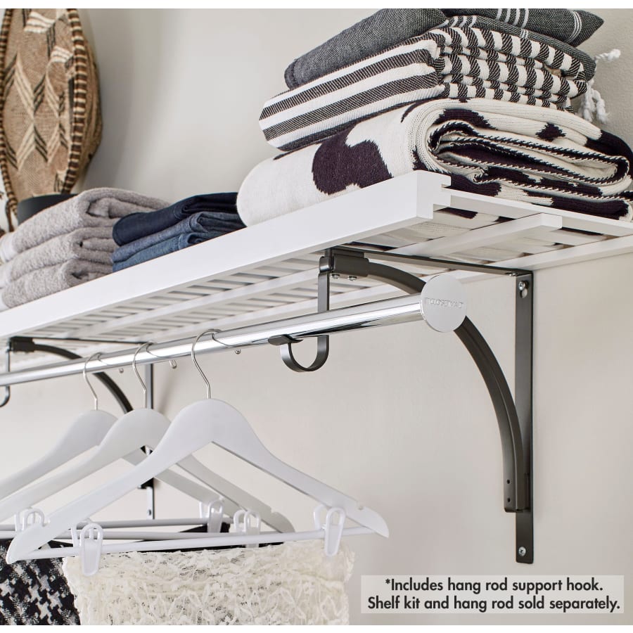 Closetmaid shelf with hanging rod on sale