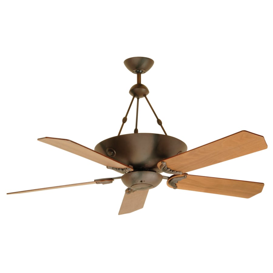 Old Iron Crescent Fan with 52" Custom Wood Walnut Blades