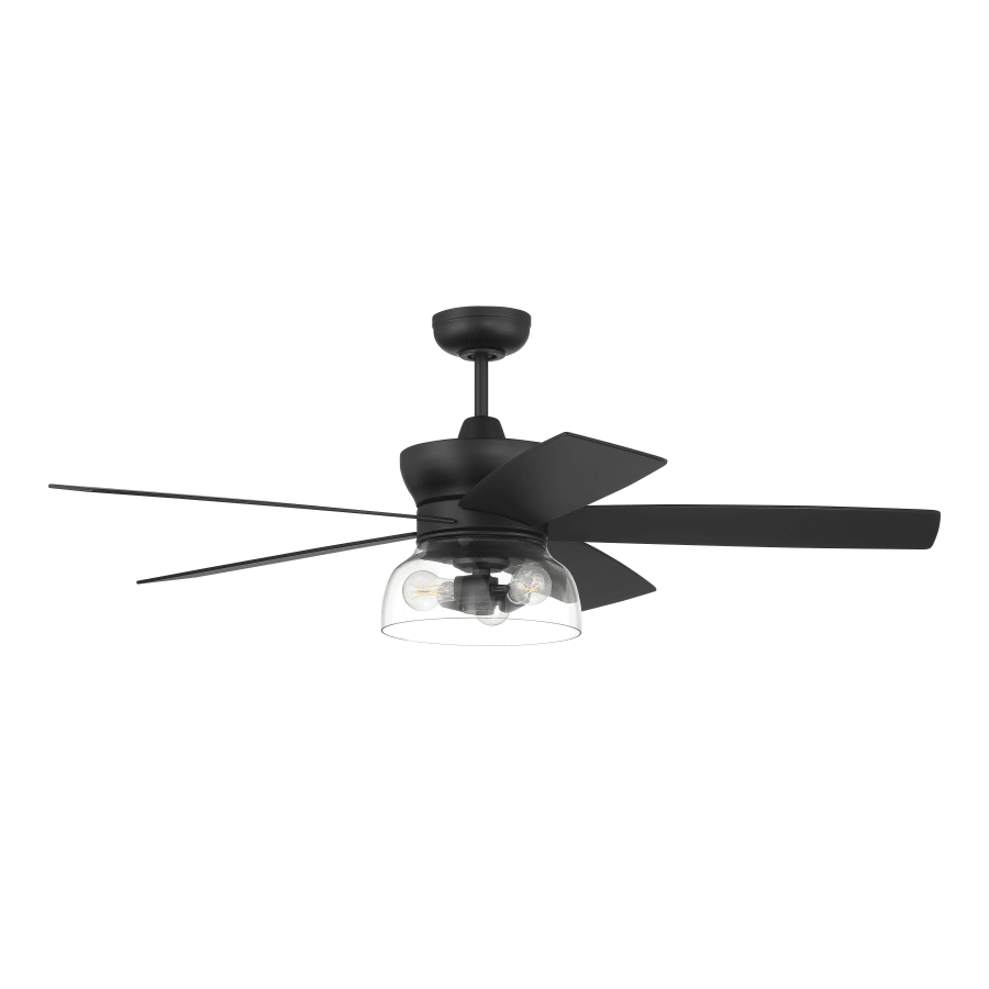 Craftmade Gibson 52" 5 Blade Indoor Smart LED Ceiling Fan Flat Black