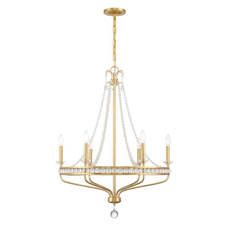 Crystorama Lighting Group Seville 6 Light 28" Wide Beaded Candle Style Chandelier - Thumbnail 4