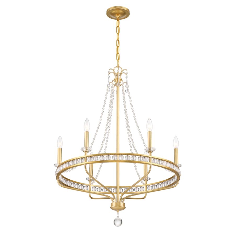Crystorama Lighting Group Seville 6 Light 28" Wide Beaded Candle Style Chandelier - Thumbnail 2