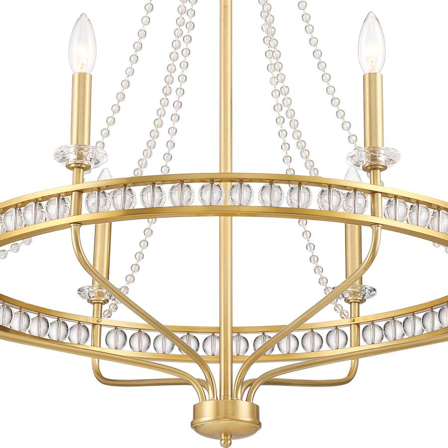 Crystorama Lighting Group Seville 6 Light 28" Wide Beaded Candle Style Chandelier - Thumbnail 5