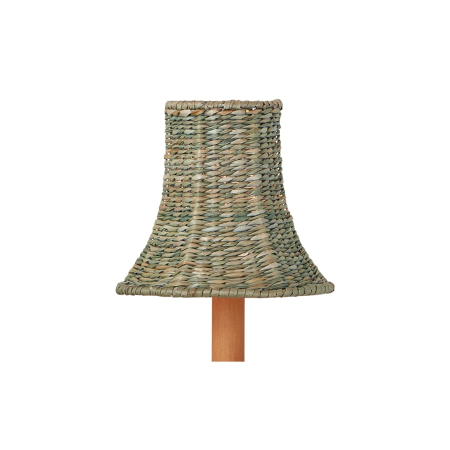 Currey and Company Bell 6" W x 5" L Teal Seagrass Lighting Shade Teal