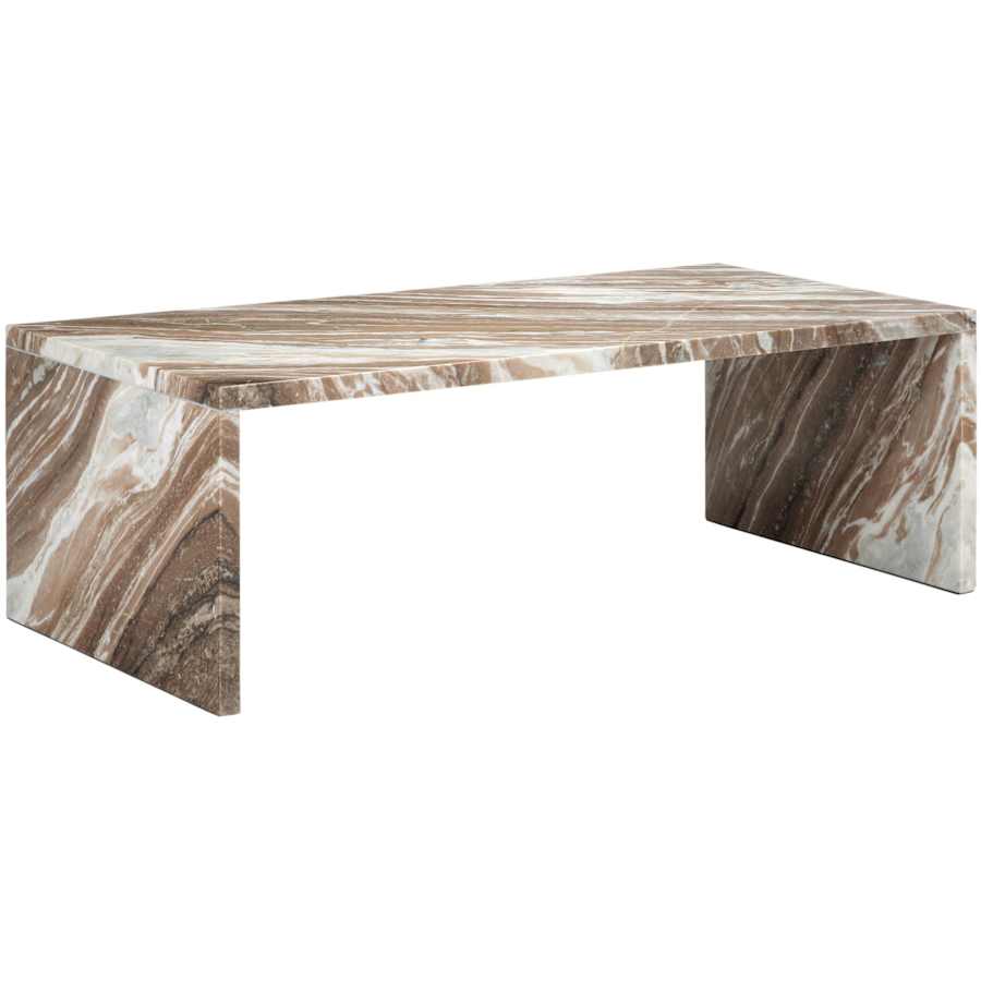 Currey and Company Ryan 47.25" Wide Coffee Table Brown Natural