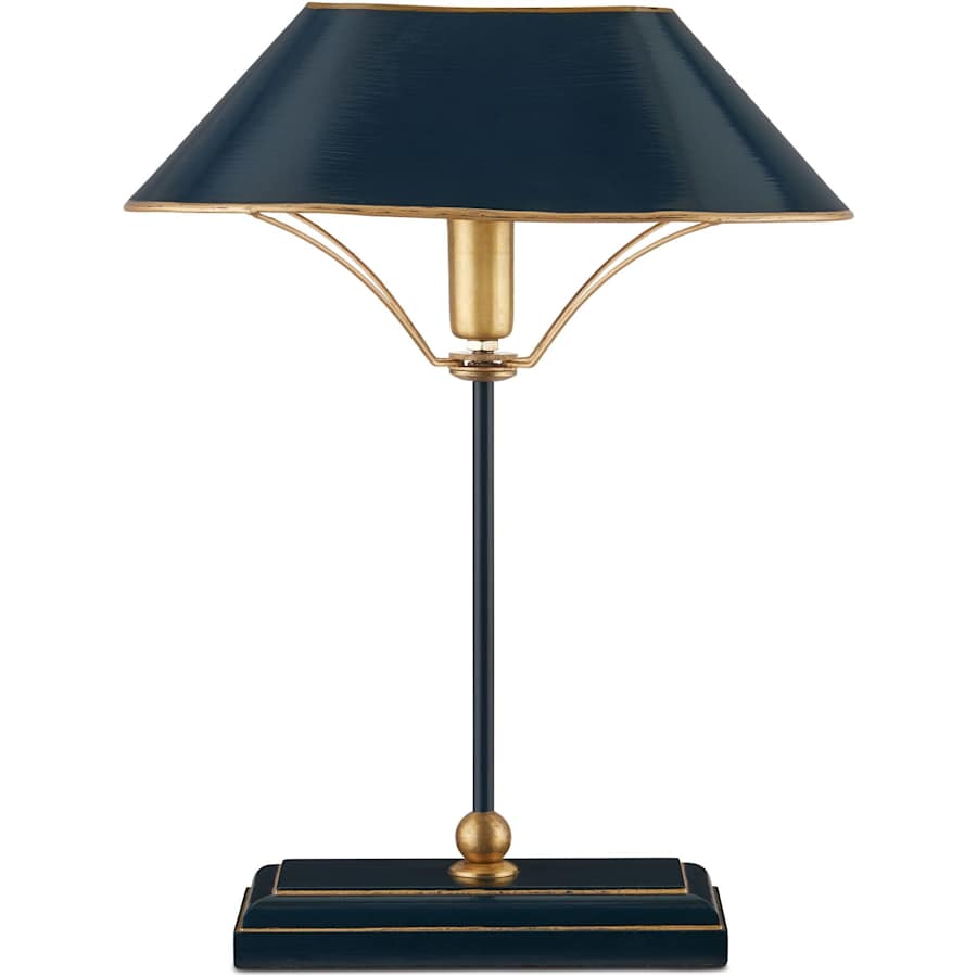 Currey and Company Daphne 17" Tall Buffet Table Lamp Navy / Gold