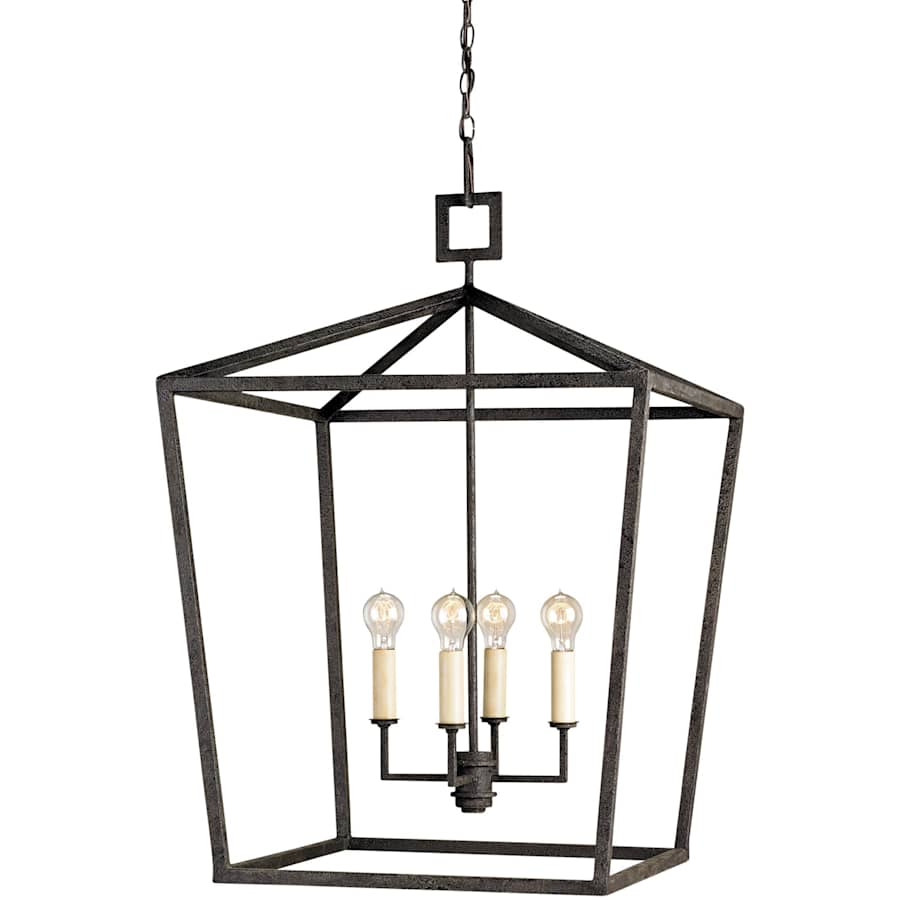 Currey \u0026 Company Denison Large Black Lantern, image size:900x900