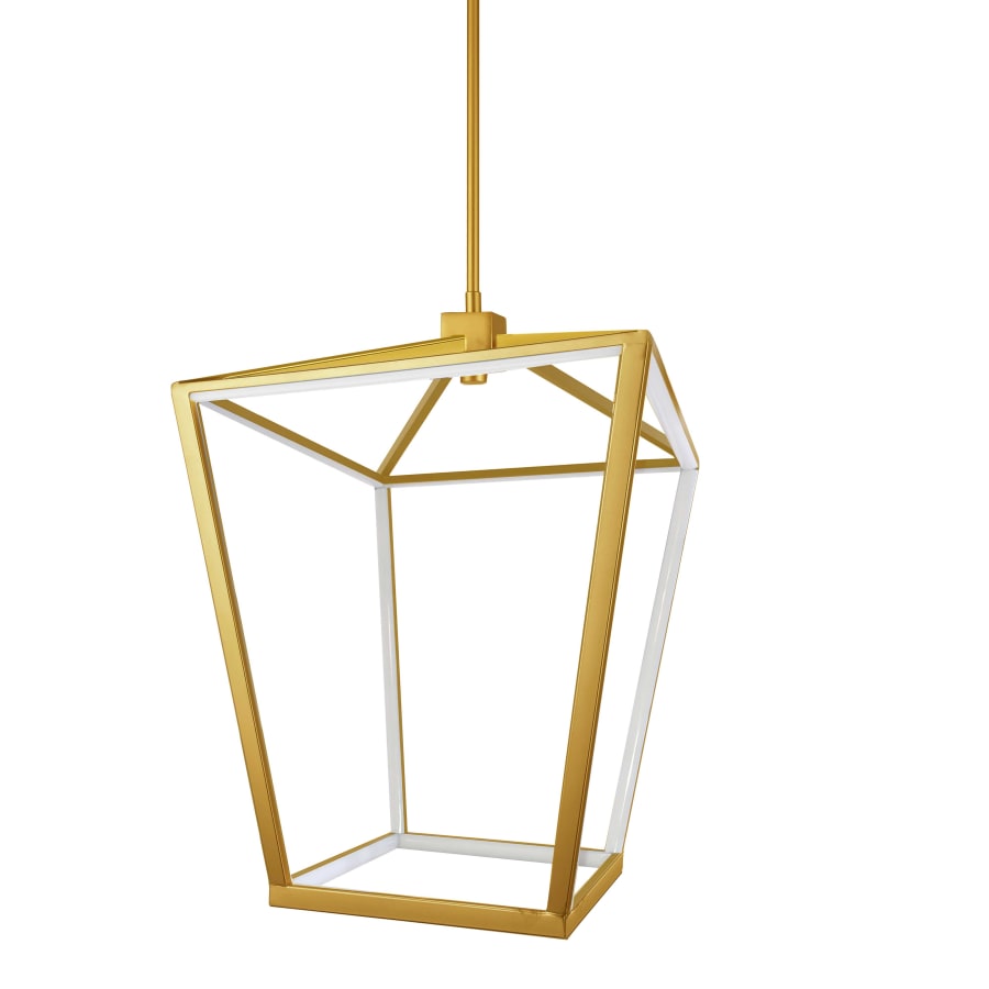 Dainolite Cage 13" Wide LED Pendant Aged Brass