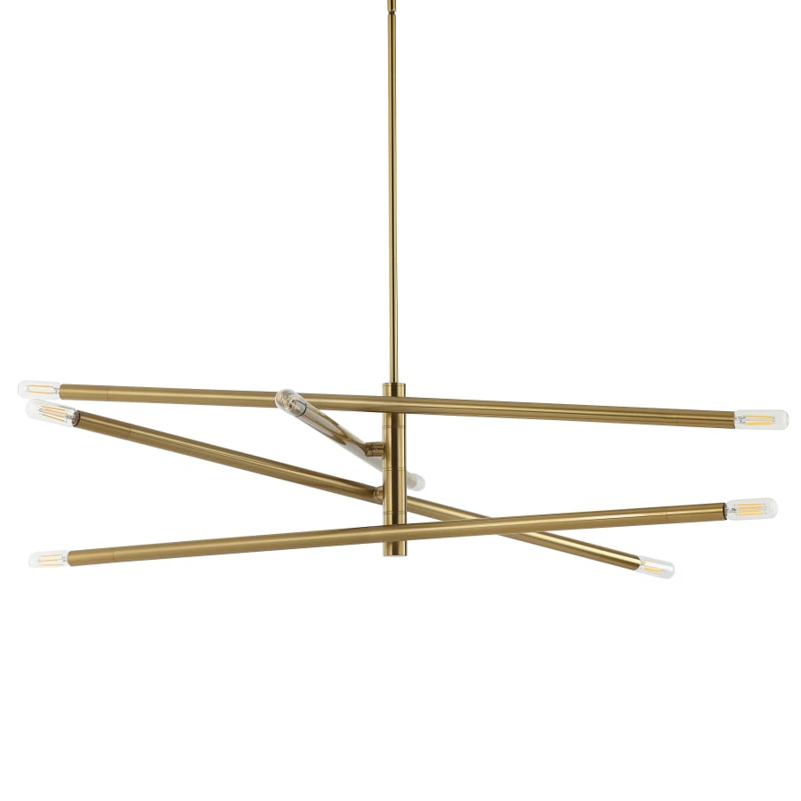 Dainolite Wand 8 Light 36" Wide Sputnik Chandelier Aged Brass