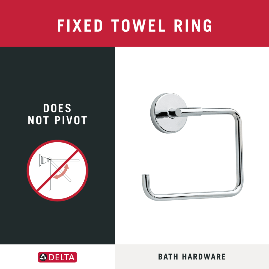 Delta 759460 SS Trinsic Wall Mounted Towel Ring Build