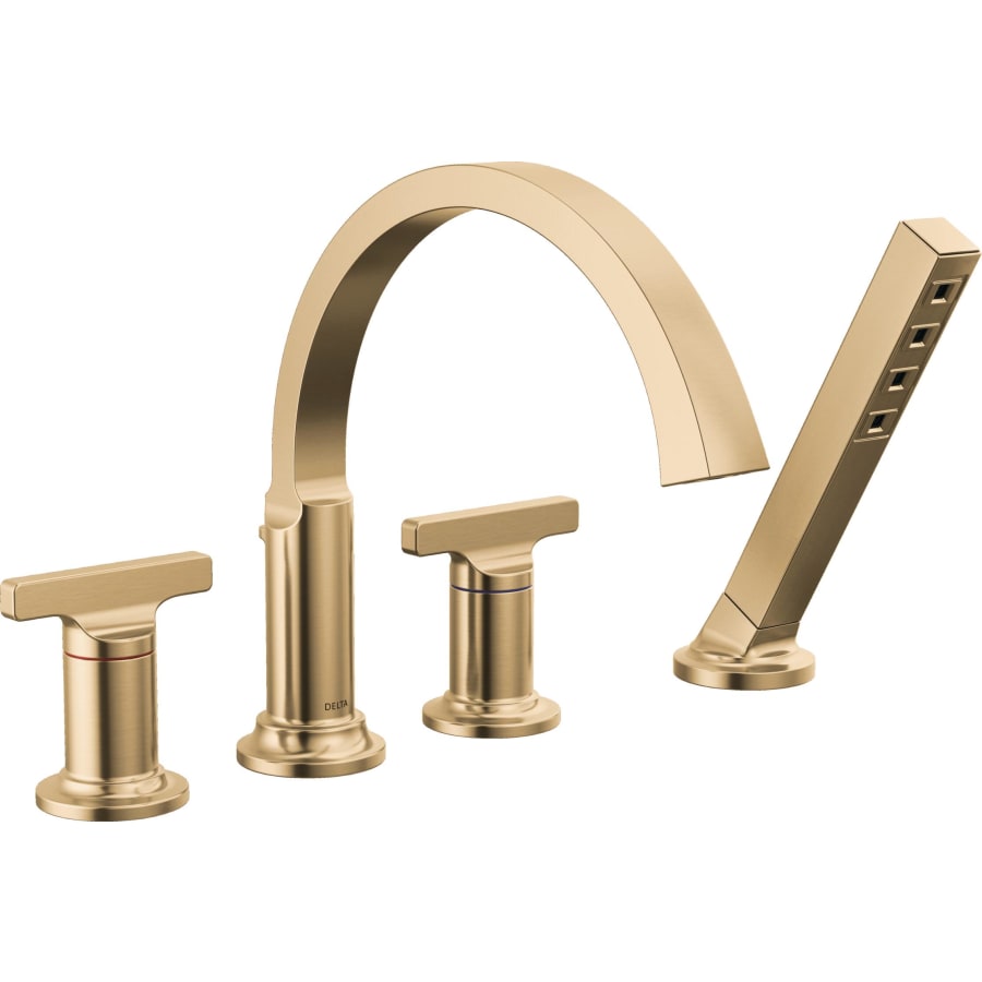 Delta T4788-CZ-PR-LHP Tetra Deck Mounted Roman Tub Filler with