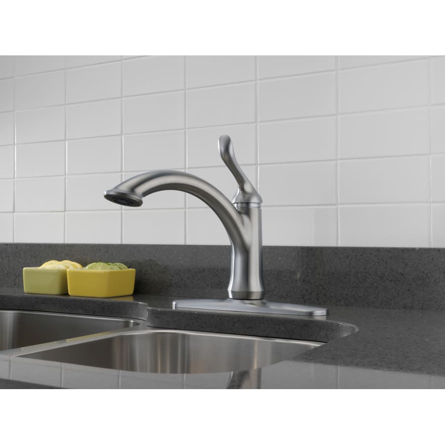 delta-1353-dst-installed-faucet-in-arctic-stainless-1001 delta-1353-dst-installed-faucet-in-arctic-stainless-1001